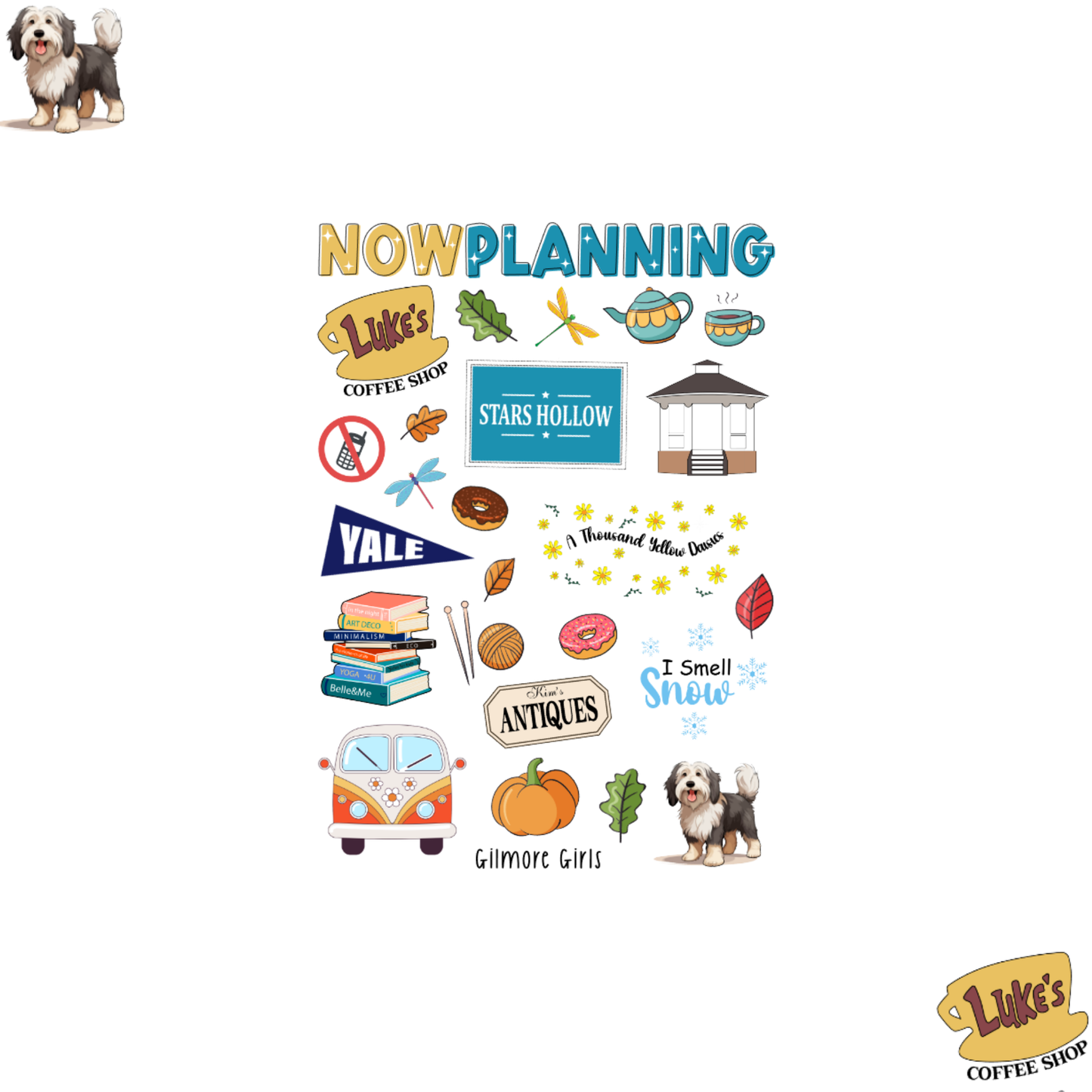 Gilmore Girls Sticker Sheet | Fall Planner Stickers | Fall Journaling Stickers