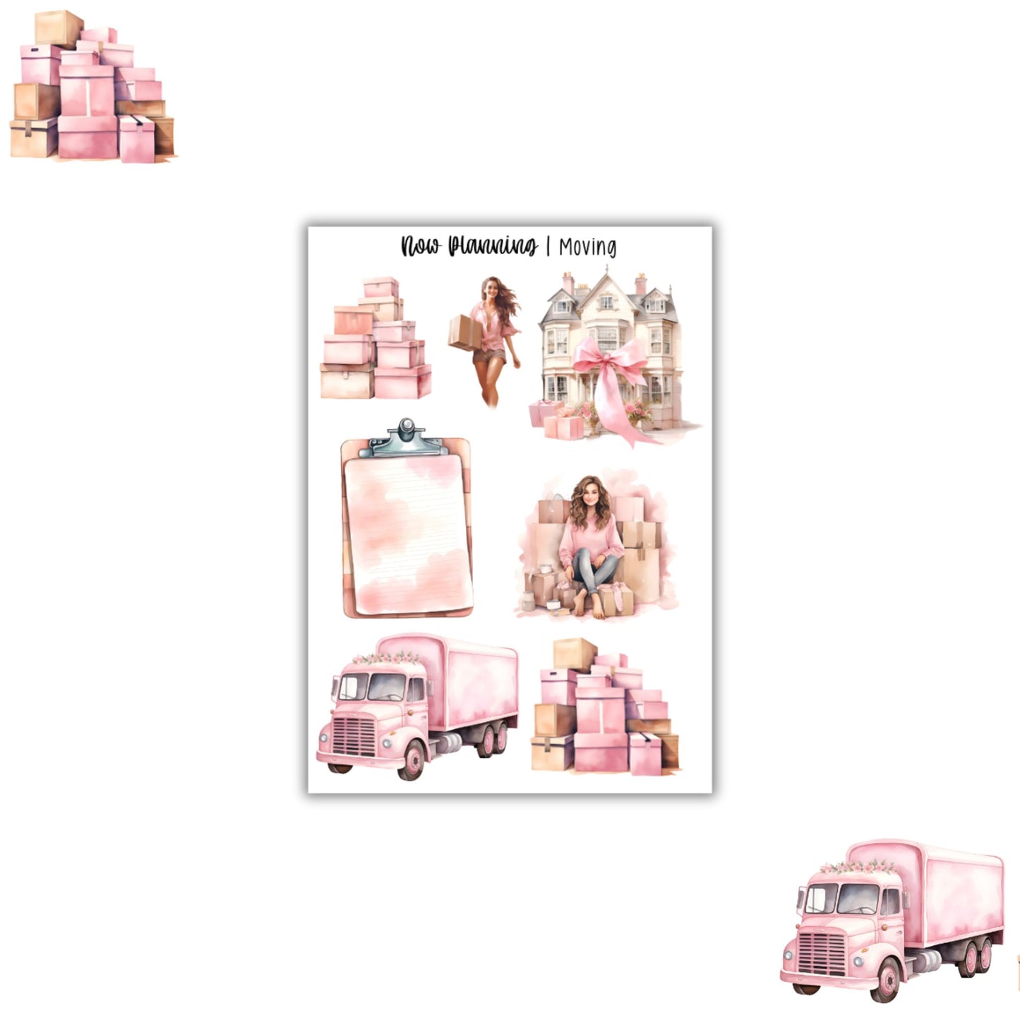 Moving Sticker Sheet | Journal Stickers, Planner Stickers, Scrapbook Stickers