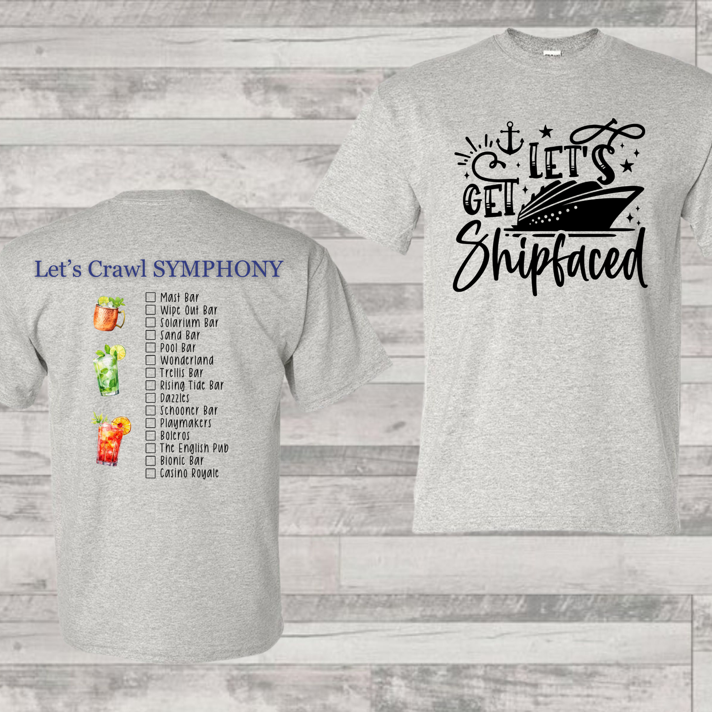 Symphony Bar Crawl Shirt | Cruise Shirt | Vacation Shirt