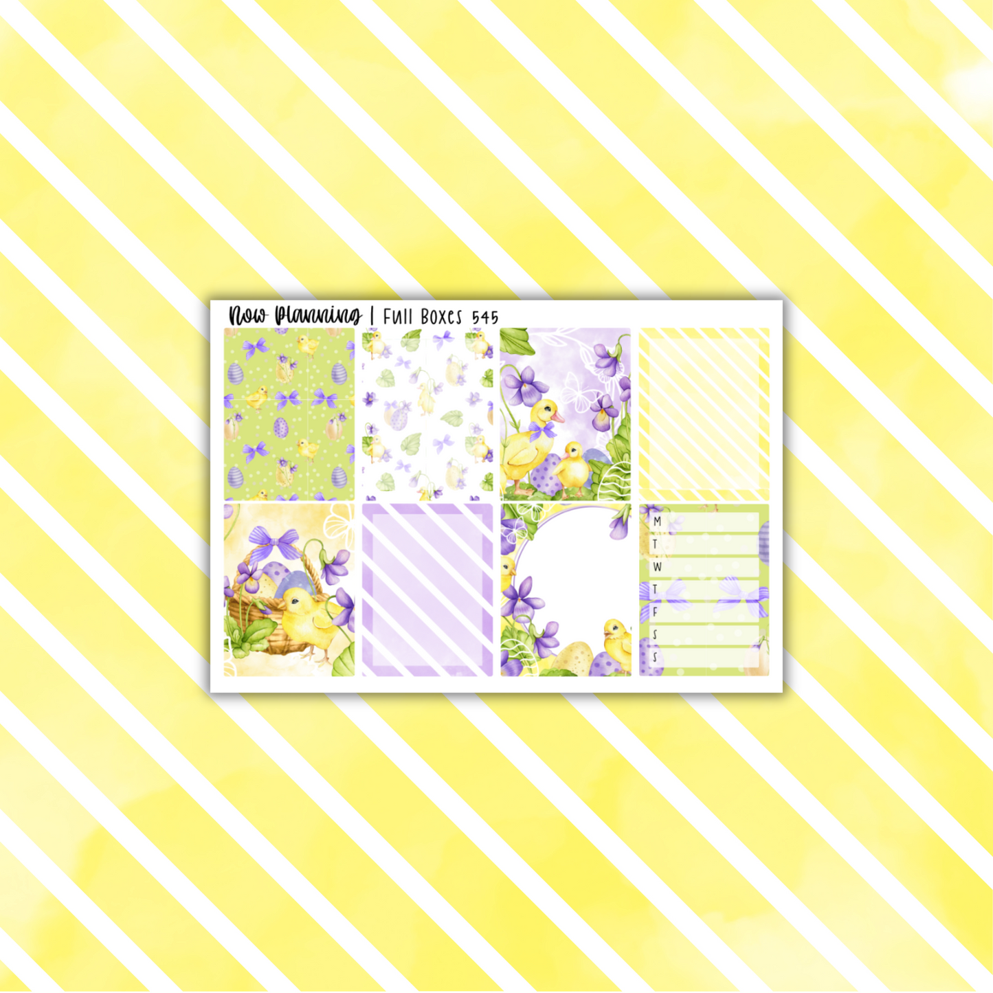 Spring Ducks Weekly Planner Kit 545 | Easter Planner Stickers | Vertical Weekly Planner Kit