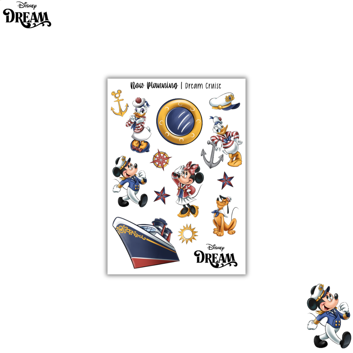 Dream Cruise Sticker Sheet | Disney Stickers | Journal Stickers, Planner Stickers, Scrapbook Stickers