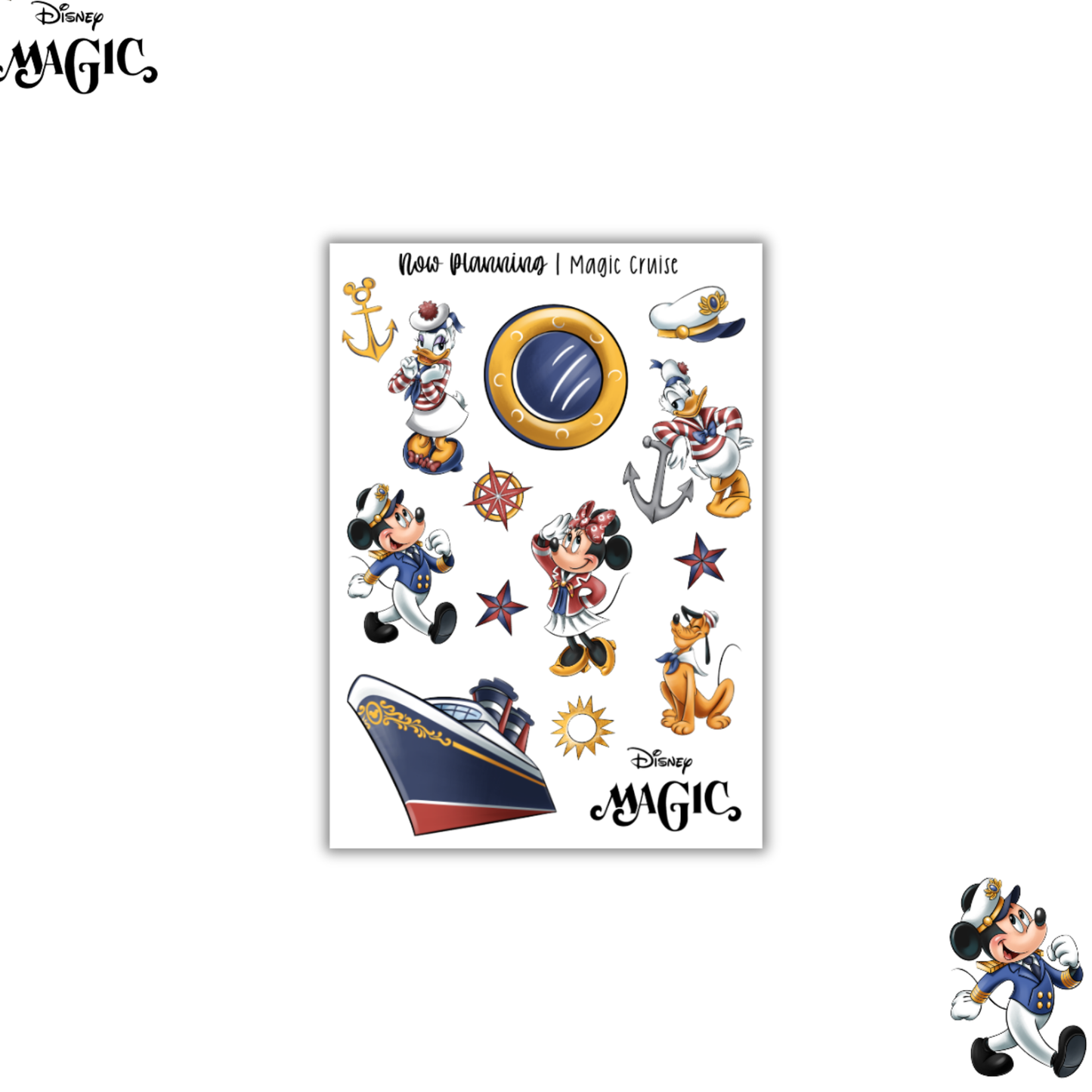 Magic Cruise Sticker Sheet | Disney Stickers | Journal Stickers, Planner Stickers, Scrapbook Stickers