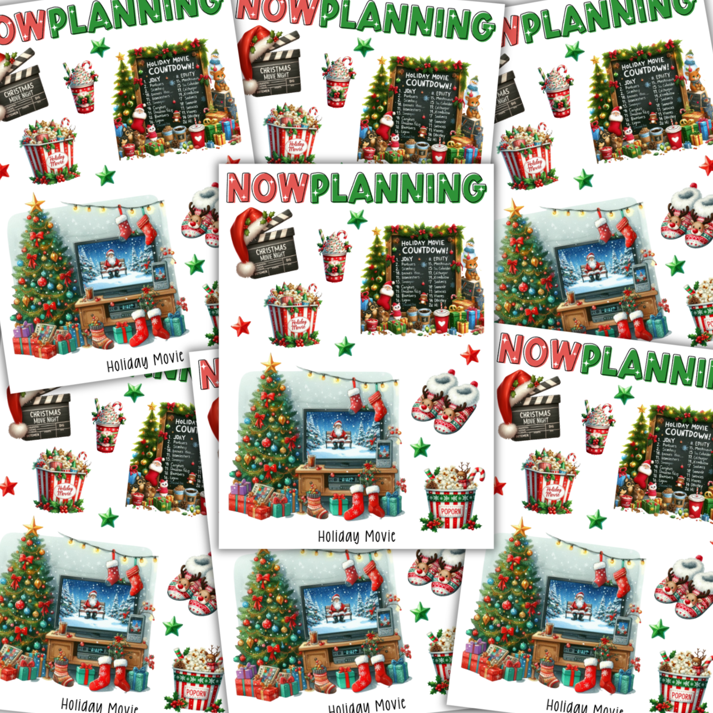 Holiday Movie Sticker Sheet |  Christmas Stickers | Journal Stickers, Planner Stickers, Scrapbook Stickers