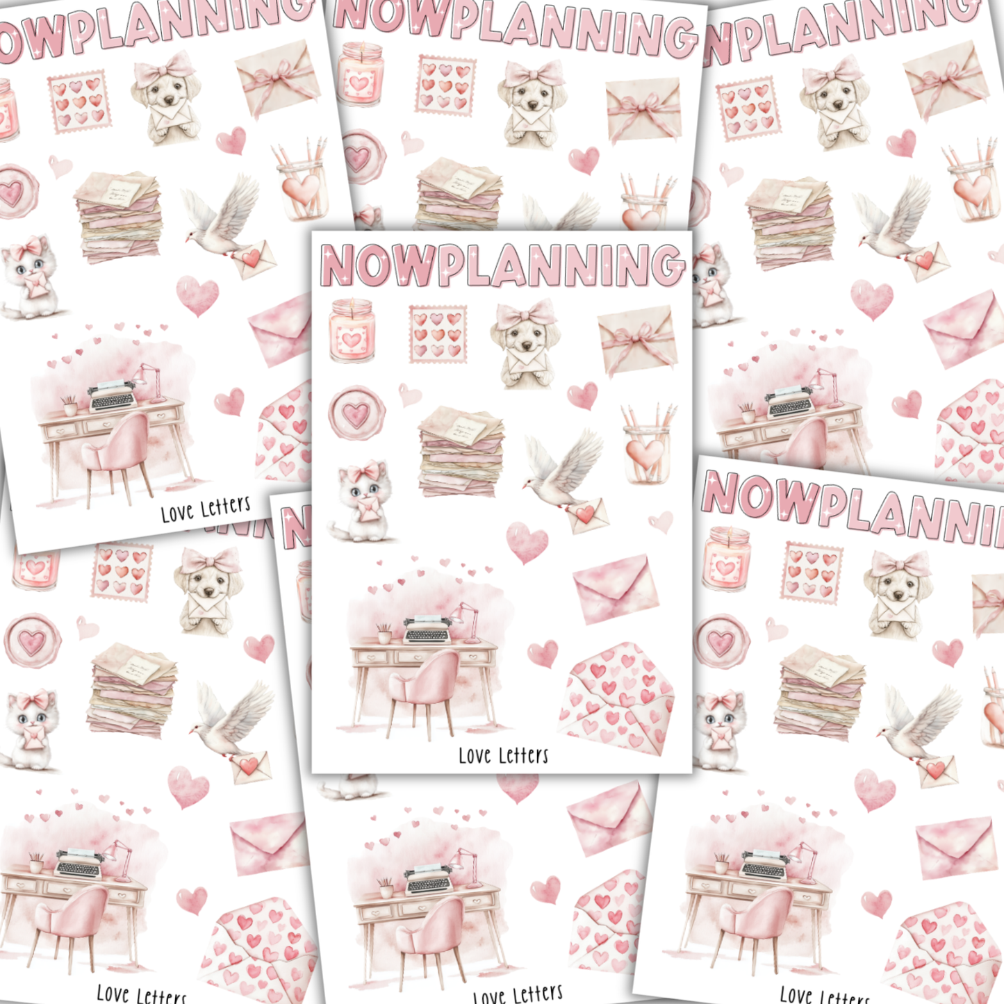 Love Letters Sticker Sheet | Valentine's Day Stickers |  Journal Stickers, Planner Stickers, Scrapbook Stickers