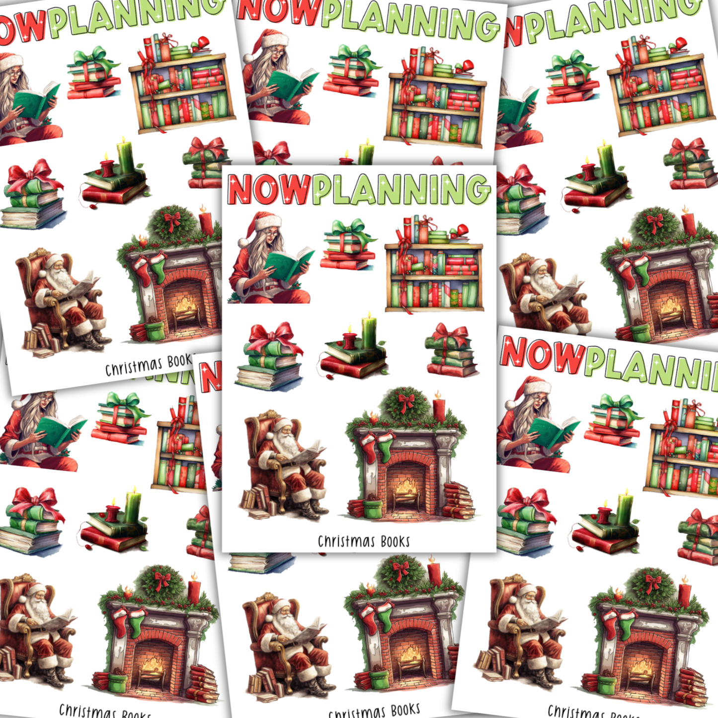 Christmas Books Sticker Sheet |  Christmas Stickers | Journal Stickers, Planner Stickers, Scrapbook Stickers