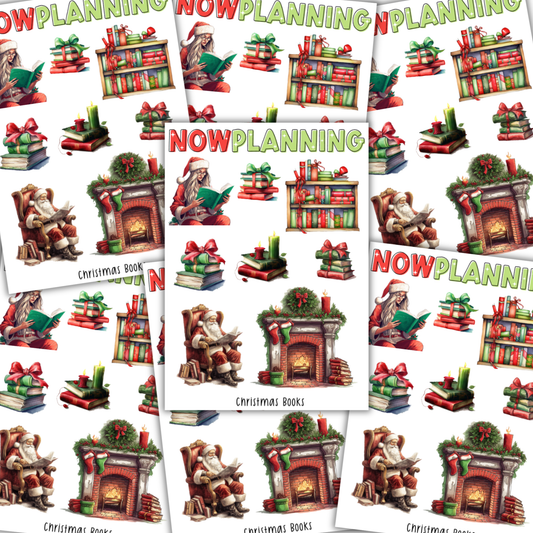 Christmas Books Sticker Sheet |  Christmas Stickers | Journal Stickers, Planner Stickers, Scrapbook Stickers