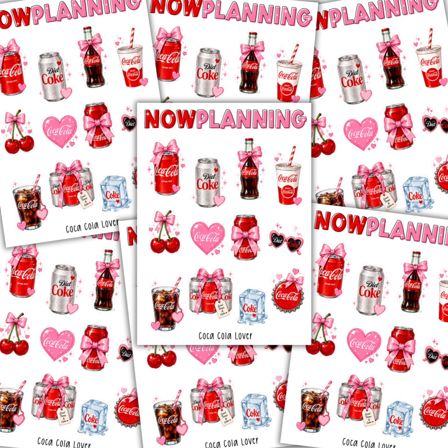 Coke Lover Sticker Sheet  |  Bullet Journal Stickers, Planner Stickers, Scrapbook Stickers