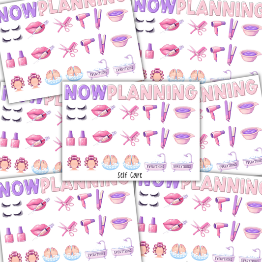 Mini Self Care Icons Sticker Sheet | Journal Stickers, Planner Stickers, Scrapbook Stickers
