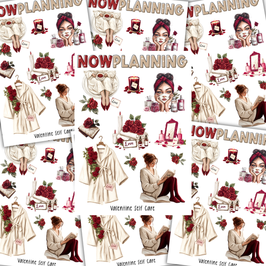 Valentine Self Care Sticker Sheet | Valentine's Day Stickers |  Journal Stickers, Planner Stickers, Scrapbook Stickers