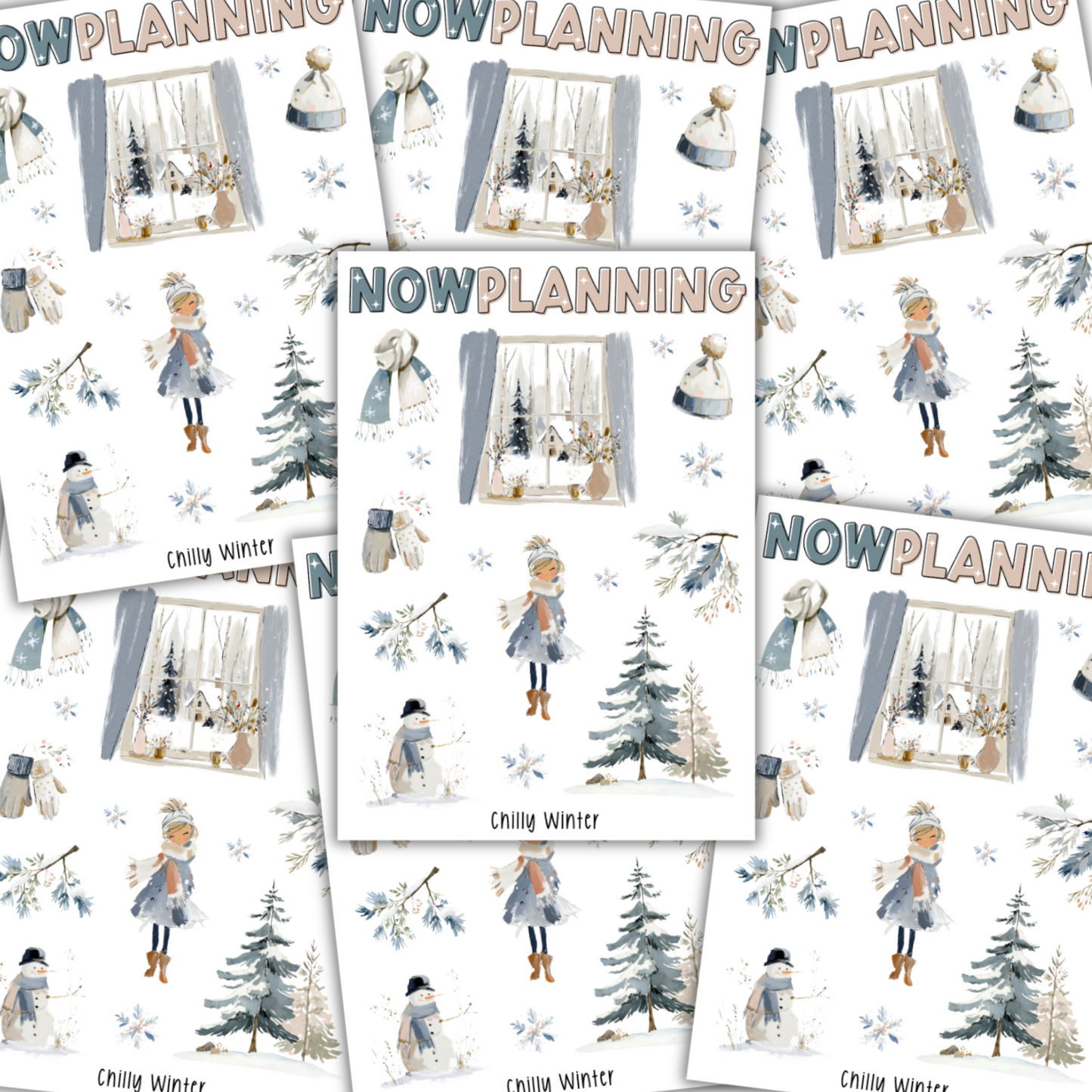 Chilly Winter Sticker Sheet |  Journal Stickers, Planner Stickers, Scrapbook Stickers