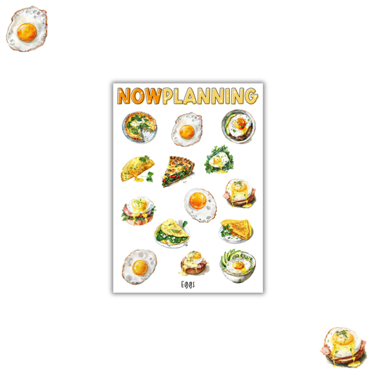 Eggs Sticker Sheet  |  Bullet Journal Stickers, Planner Stickers, Scrapbook Stickers