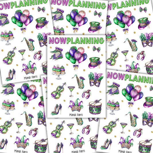 Mardi Parti Sticker Sheet |  Spring Stickers | Journal Stickers, Planner Stickers, Scrapbook Stickers