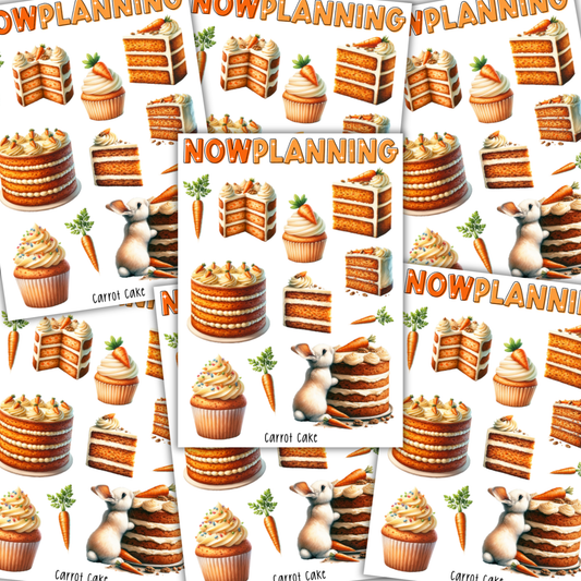 Carrot Cake Sticker Sheet  |  Bullet Journal Stickers, Planner Stickers, Scrapbook Stickers