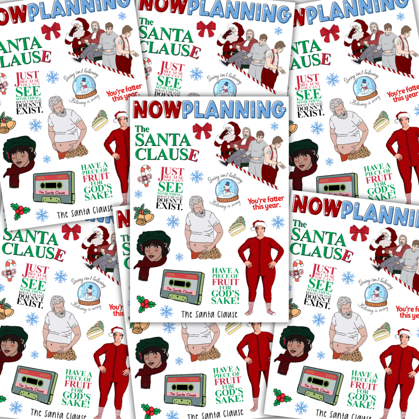 The Santa Claus Sticker Sheet |  Christmas Stickers | Journal Stickers, Planner Stickers, Scrapbook Stickers