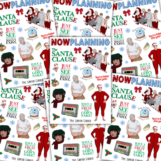 The Santa Claus Sticker Sheet |  Christmas Stickers | Journal Stickers, Planner Stickers, Scrapbook Stickers