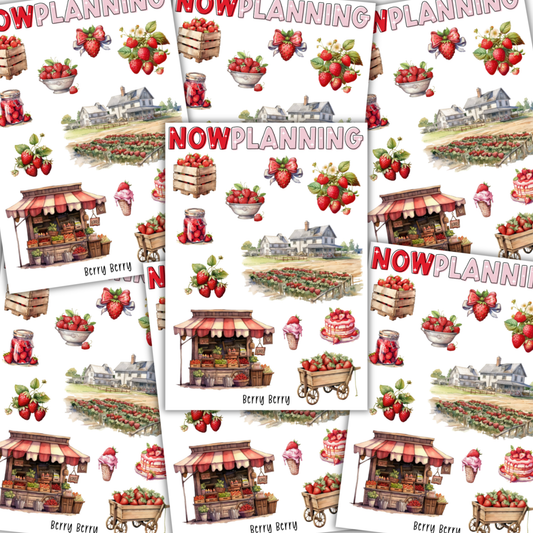 Berry Berry Sticker Sheet |  Spring Stickers | Journal Stickers, Planner Stickers, Scrapbook Stickers
