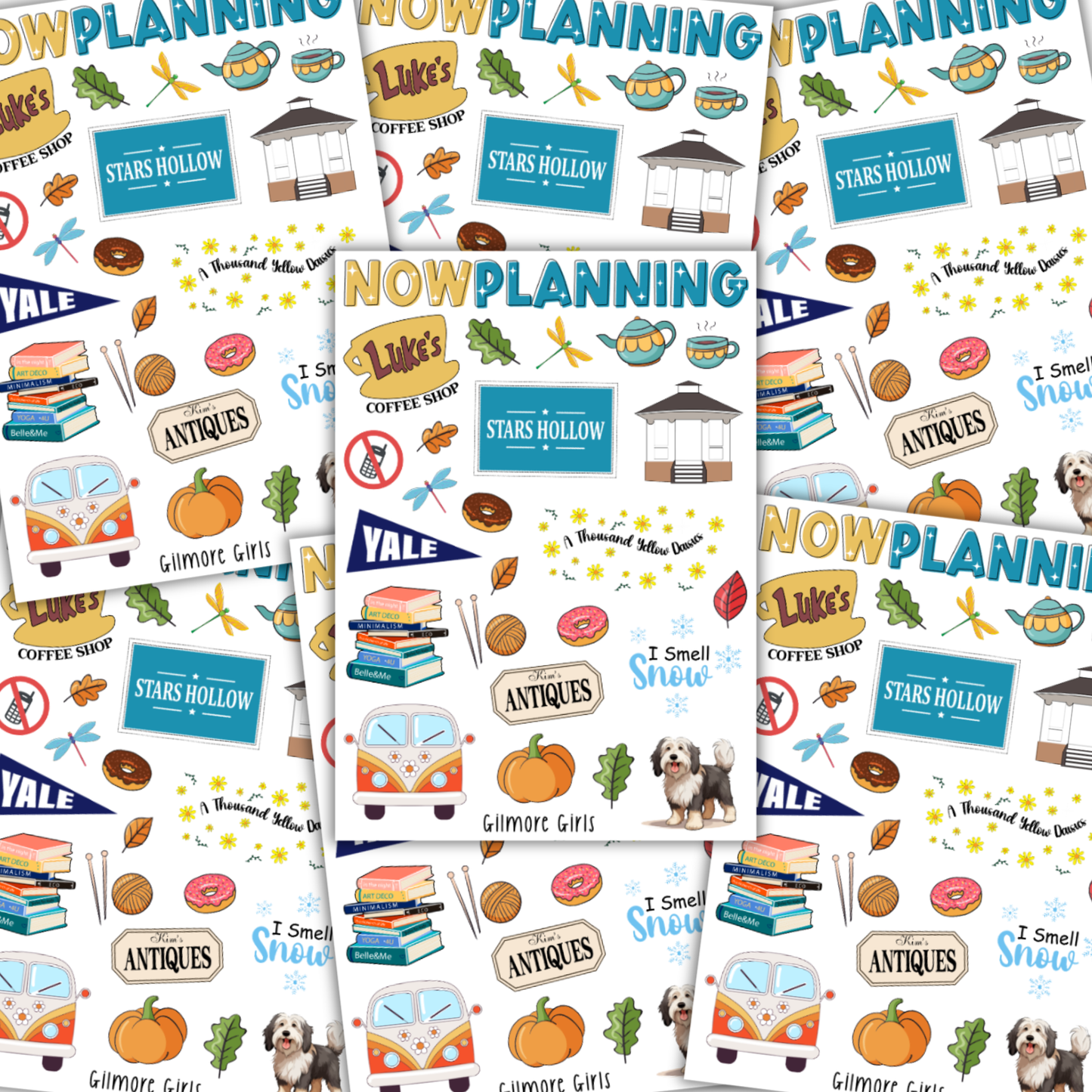 Gilmore Girls Sticker Sheet |  Fall Planner Stickers | Fall Journaling Stickers
