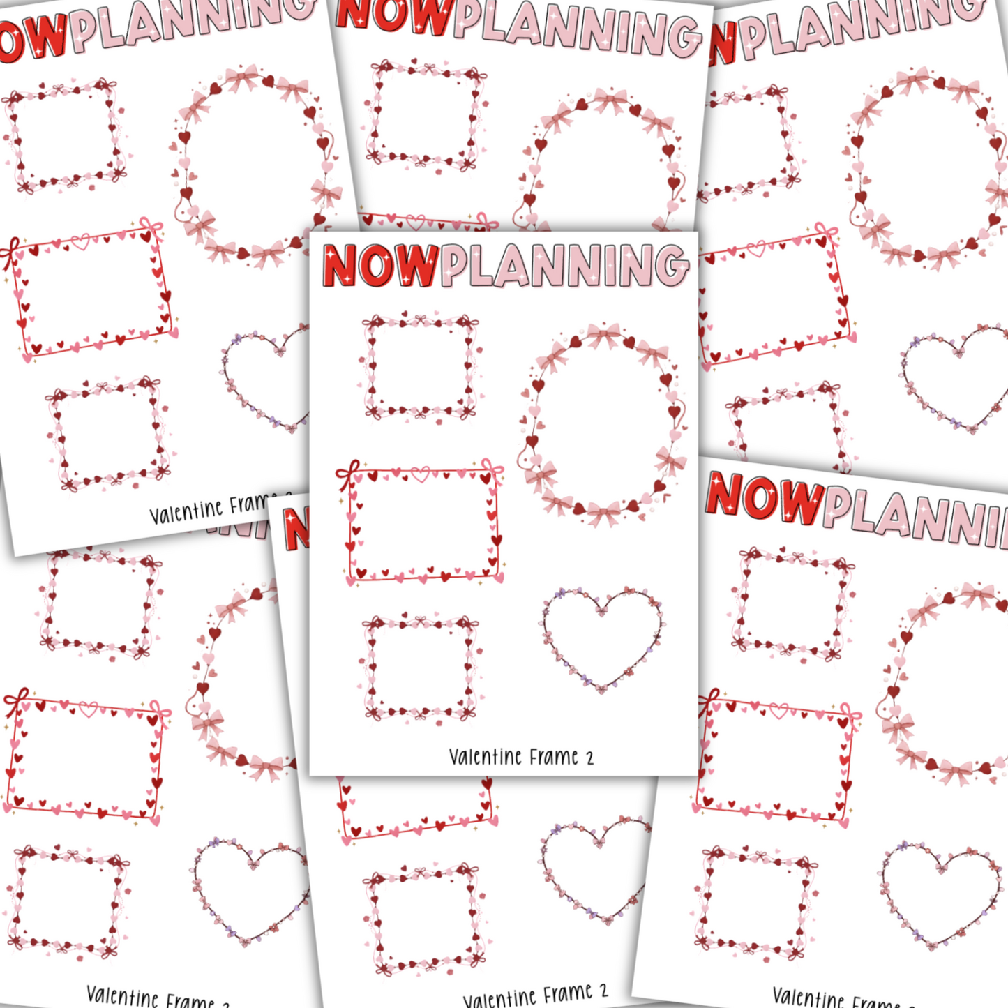 Valentine Frames Sticker Sheet | Valentine's Day Stickers |  Journal Stickers, Planner Stickers, Scrapbook Stickers
