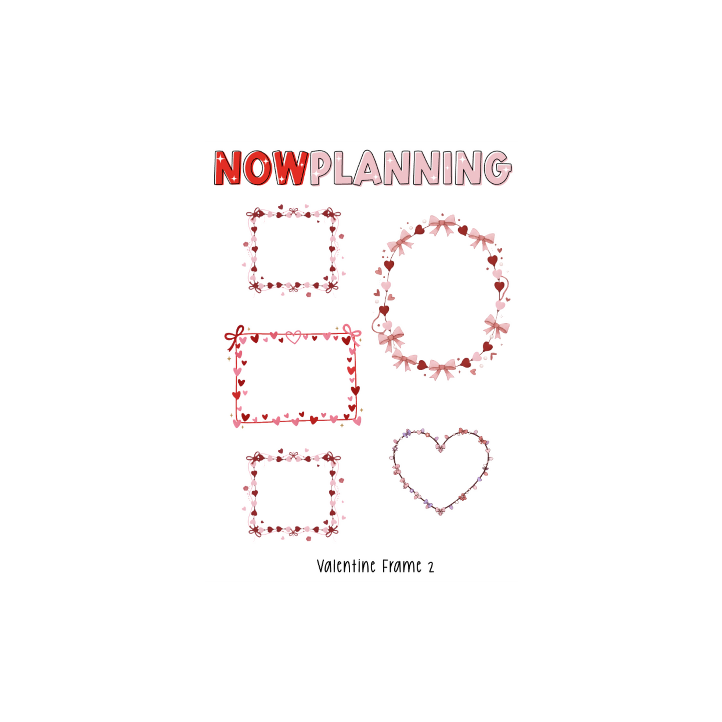 Valentine Frames Sticker Sheet | Valentine's Day Stickers |  Journal Stickers, Planner Stickers, Scrapbook Stickers