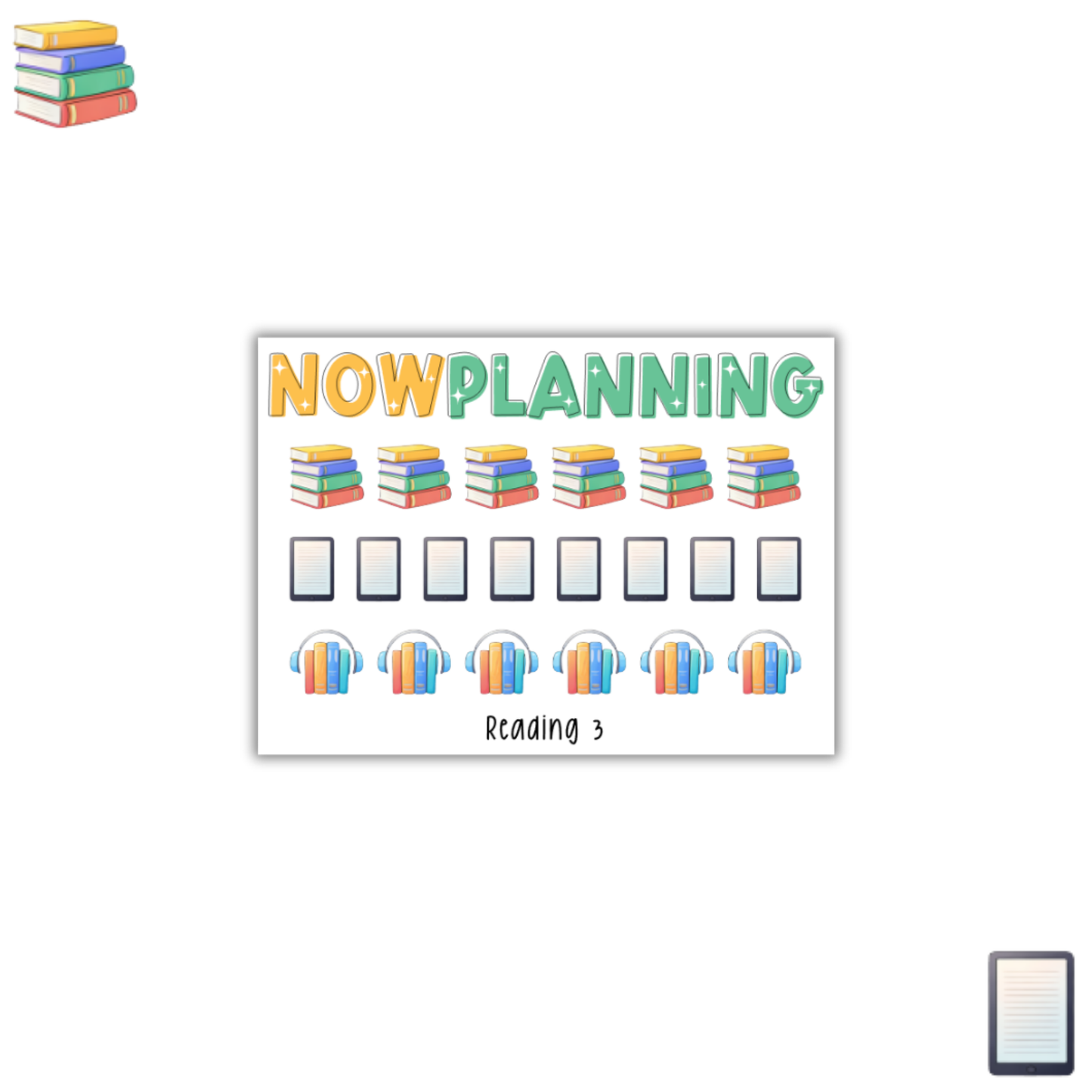 Mini Reading Icons Sticker Sheet | Journal Stickers, Planner Stickers, Scrapbook Stickers