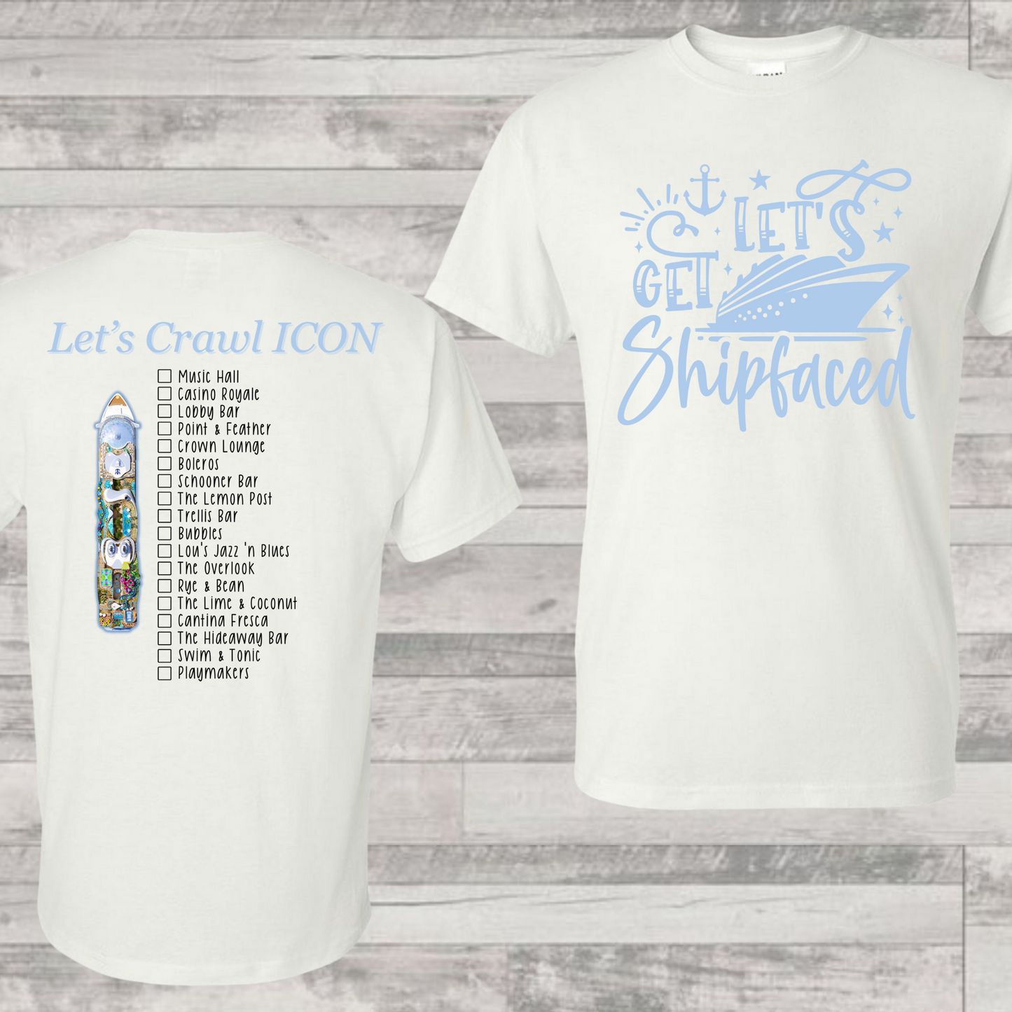 Icon Bar Crawl Shirt | Cruise Shirt | Vacation Shirt