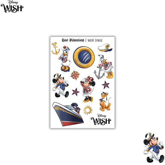 Wish Cruise Sticker Sheet |  Disney Stickers |  Journal Stickers, Planner Stickers, Scrapbook Stickers