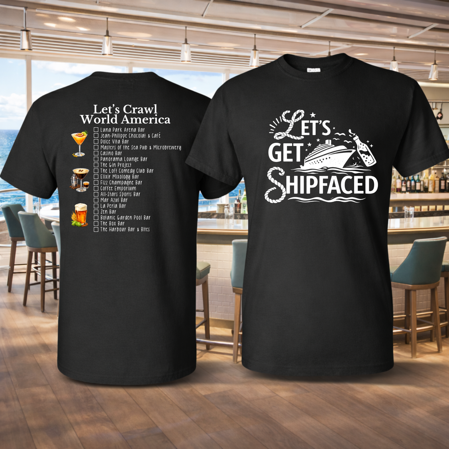 World America Bar Crawl Shirt | Cruise Shirt | Vacation Shirt