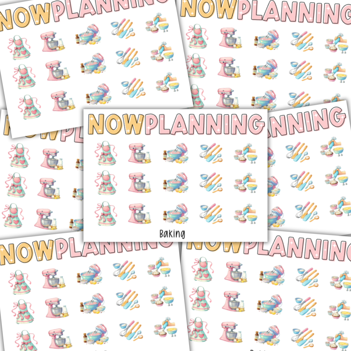 Mini Baking Icons Sticker Sheet | Journal Stickers, Planner Stickers, Scrapbook Stickers