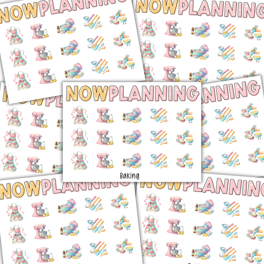 Mini Baking Icons Sticker Sheet | Journal Stickers, Planner Stickers, Scrapbook Stickers