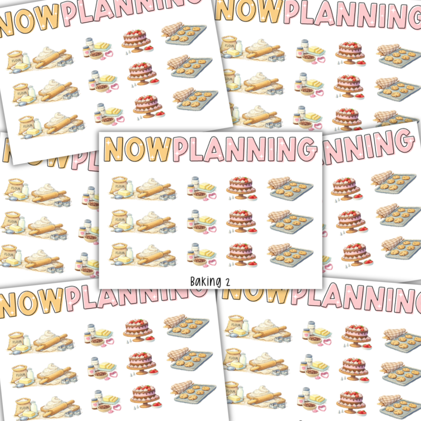 Mini Baking Icons Sticker Sheet | Journal Stickers, Planner Stickers, Scrapbook Stickers