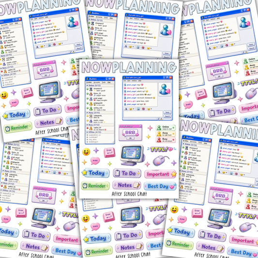 After School Chat Sticker Sheet  |  Bullet Journal Stickers, Planner Stickers, Scrapbook Stickers