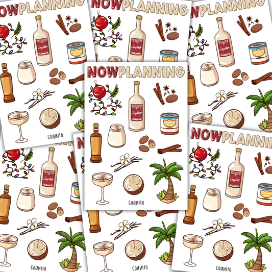 Coquito Sticker Sheet |  Christmas Stickers | Journal Stickers, Planner Stickers, Scrapbook Stickers