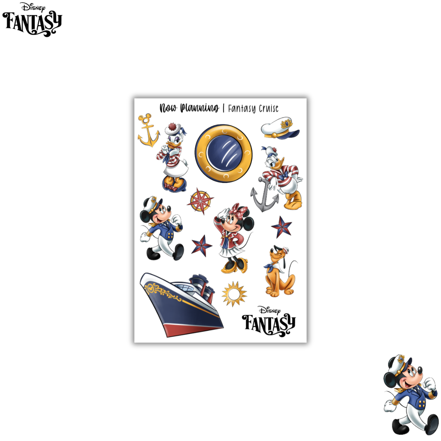 Fantasy Cruise Sticker Sheet |  Disney Stickers |  Journal Stickers, Planner Stickers, Scrapbook Stickers