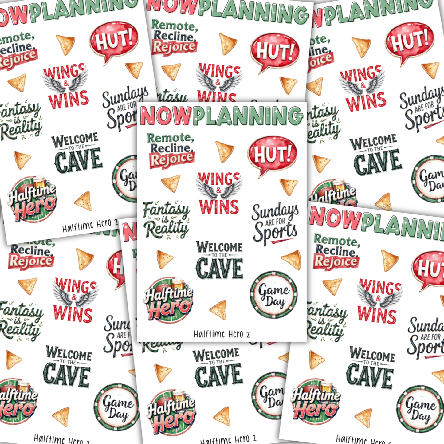 Halftime Hero Sticker Sheet | Football Stickers |  Journal Stickers, Planner Stickers, Scrapbook Stickers
