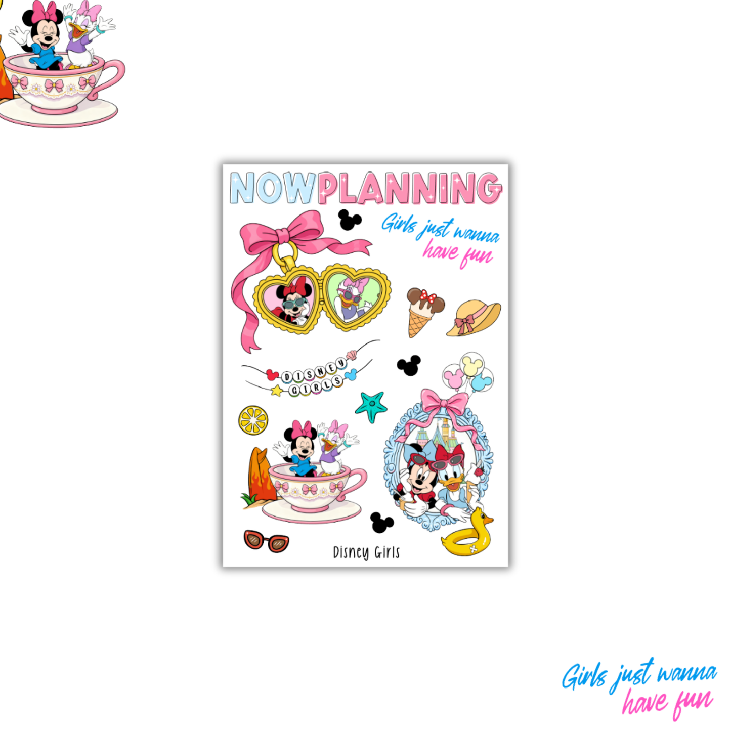 Disney Girls Sticker Sheet |  Disney Stickers |  Journal Stickers, Planner Stickers, Scrapbook Stickers