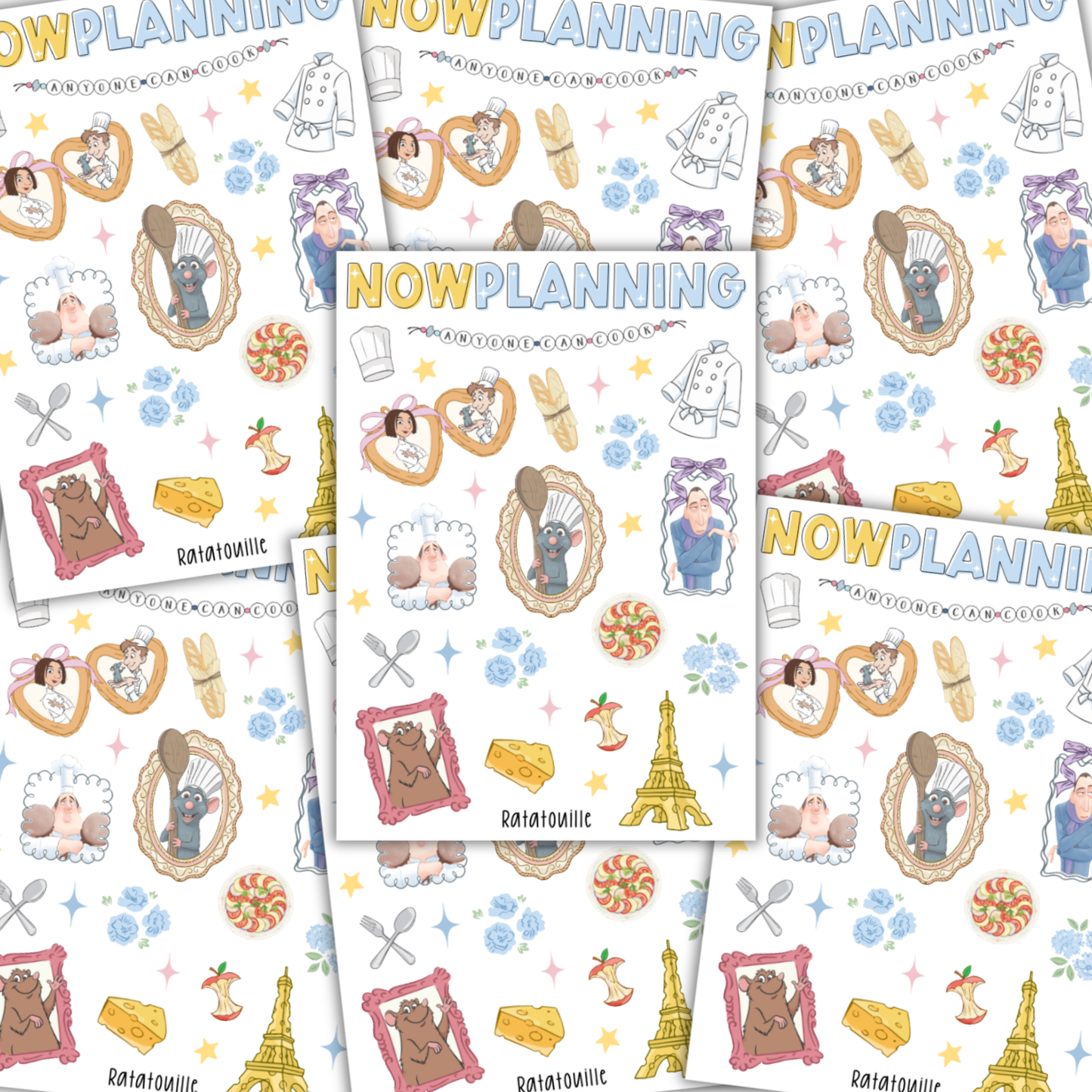 Ratatouille Sticker Sheet |  Disney Stickers |  Journal Stickers, Planner Stickers, Scrapbook Stickers