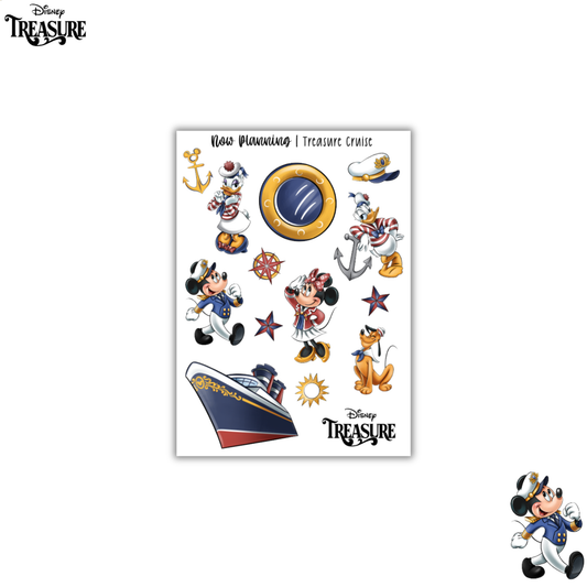 Treasure Cruise Sticker Sheet |  Disney Stickers |  Journal Stickers, Planner Stickers, Scrapbook Stickers