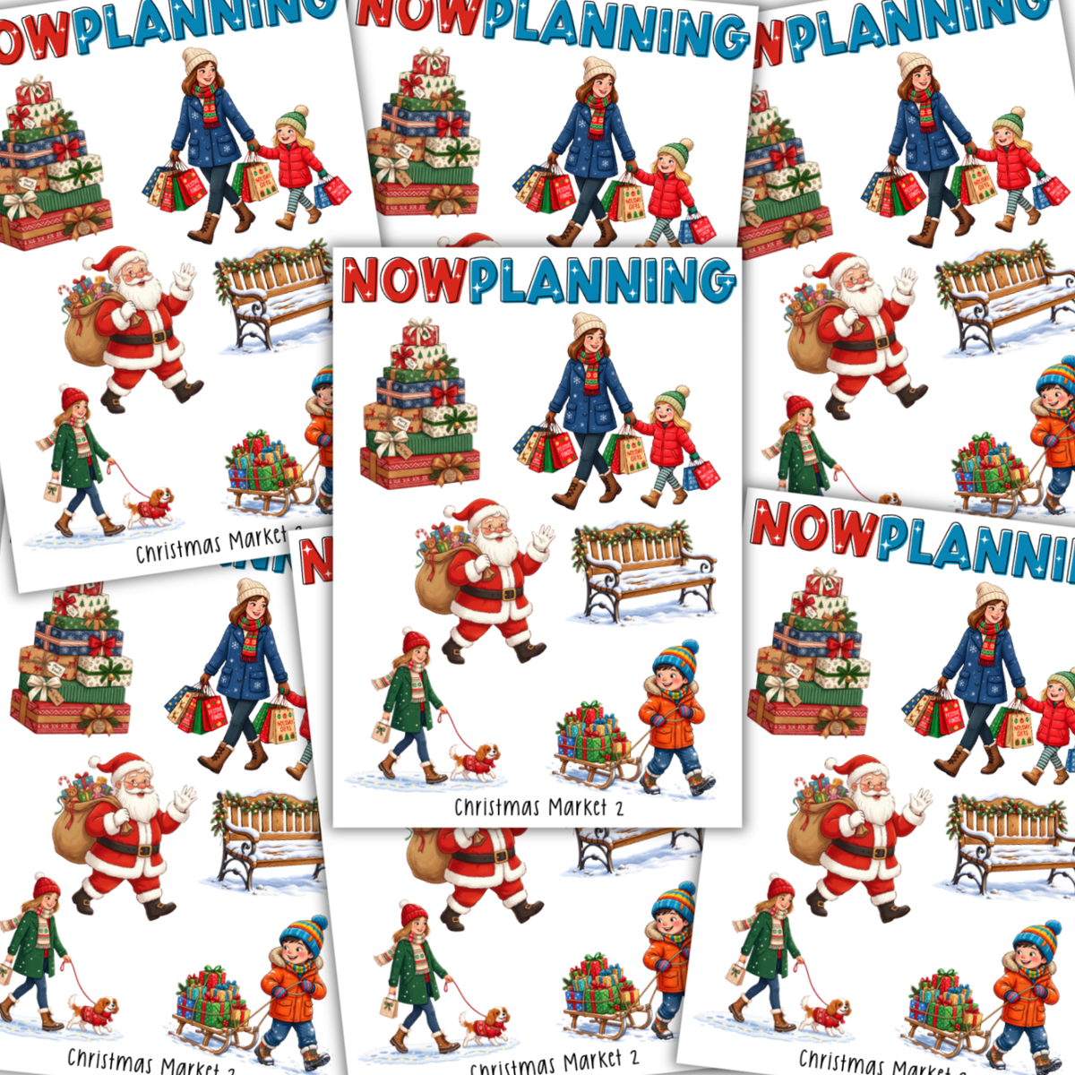 Christmas Market 2 Sticker Sheet |  Christmas Stickers | Journal Stickers, Planner Stickers, Scrapbook Stickers
