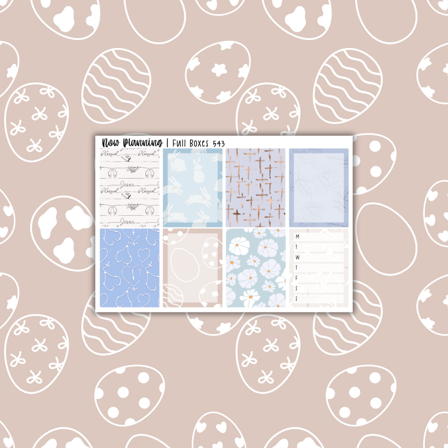 Easter Blessing Weekly Planner Kit 543 | Easter Planner Stickers | Vertical Weekly Planner Kit