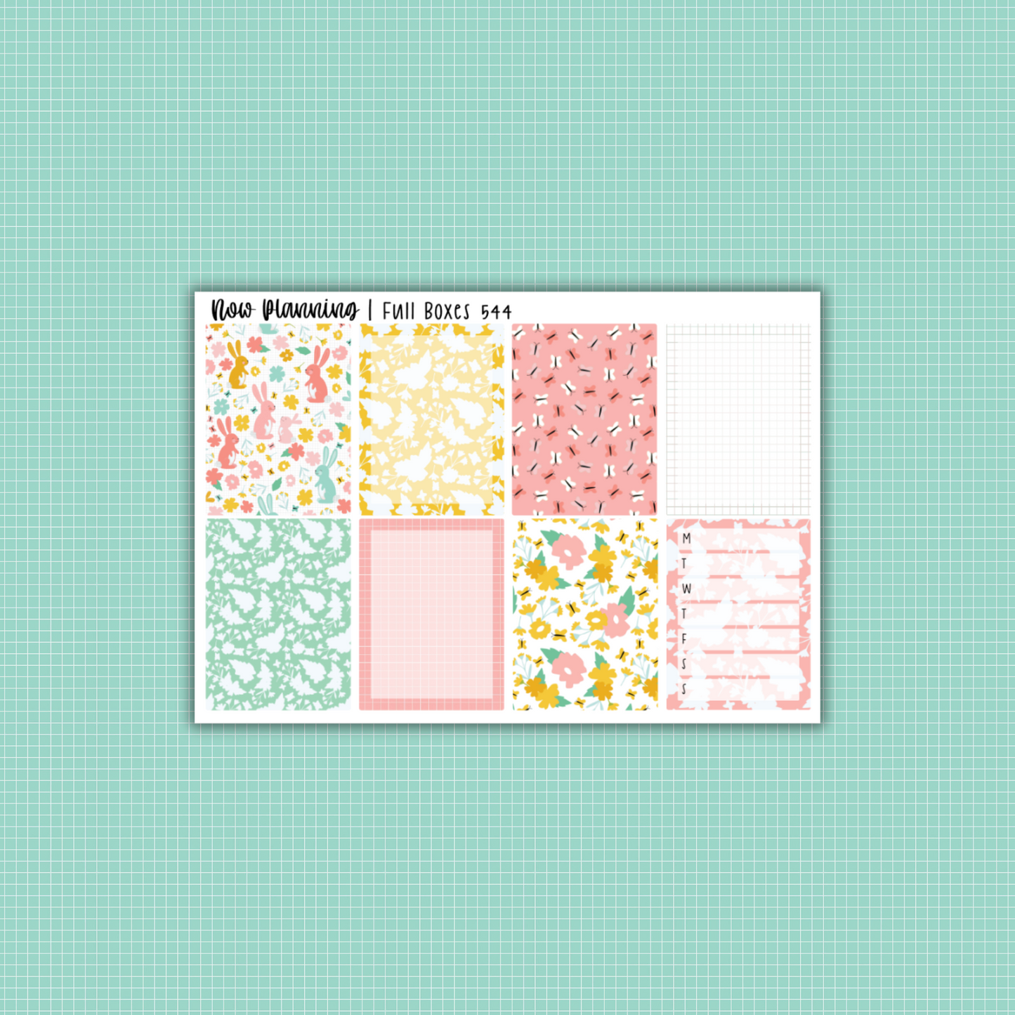Easter Blossom Weekly Planner Kit 544 | Easter Planner Stickers | Vertical Weekly Planner Kit