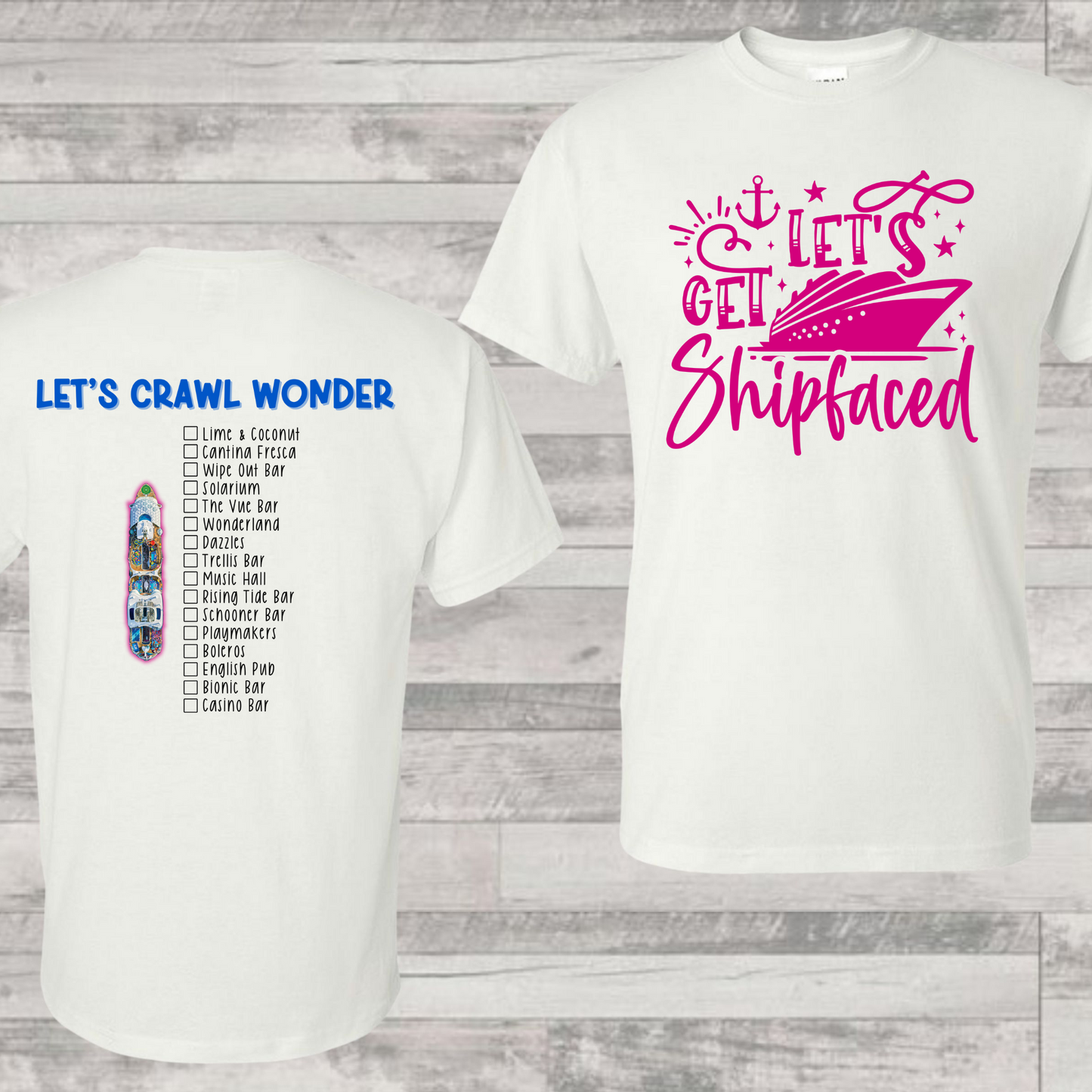 Wonder Bar Crawl Shirt | Cruise Shirt | Vacation Shirt