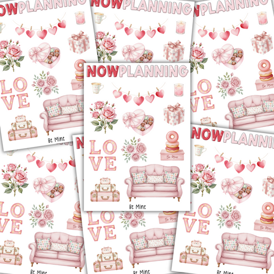 Be Mine Sticker Sheet | Valentine's Day Stickers |  Journal Stickers, Planner Stickers, Scrapbook Stickers