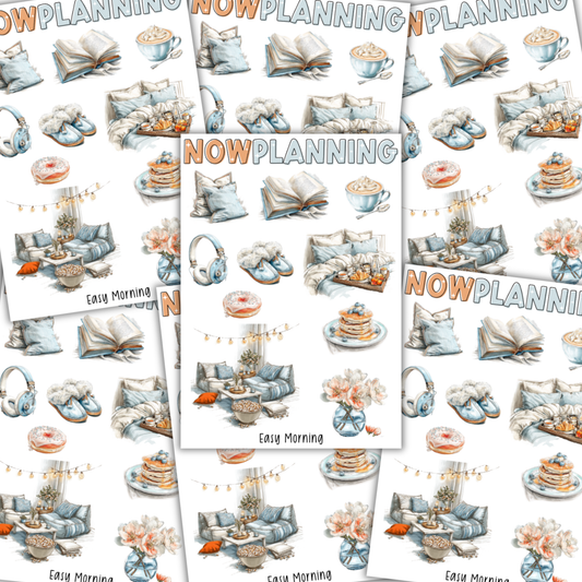 Easy Morning Sticker Sheet  |  Bullet Journal Stickers, Planner Stickers, Scrapbook Stickers