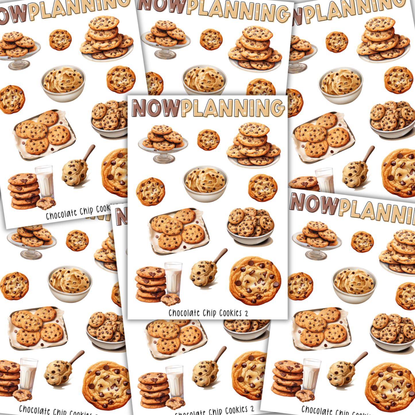 Chocolate Chip Cookies Sticker Sheet  |  Bullet Journal Stickers, Planner Stickers, Scrapbook Stickers