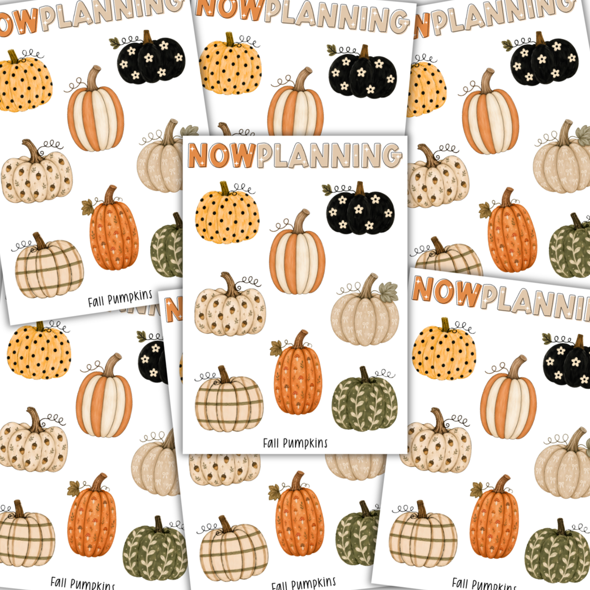 Fall Pumpkins Sticker Sheet |  Fall Planner Stickers | Fall Journaling Stickers