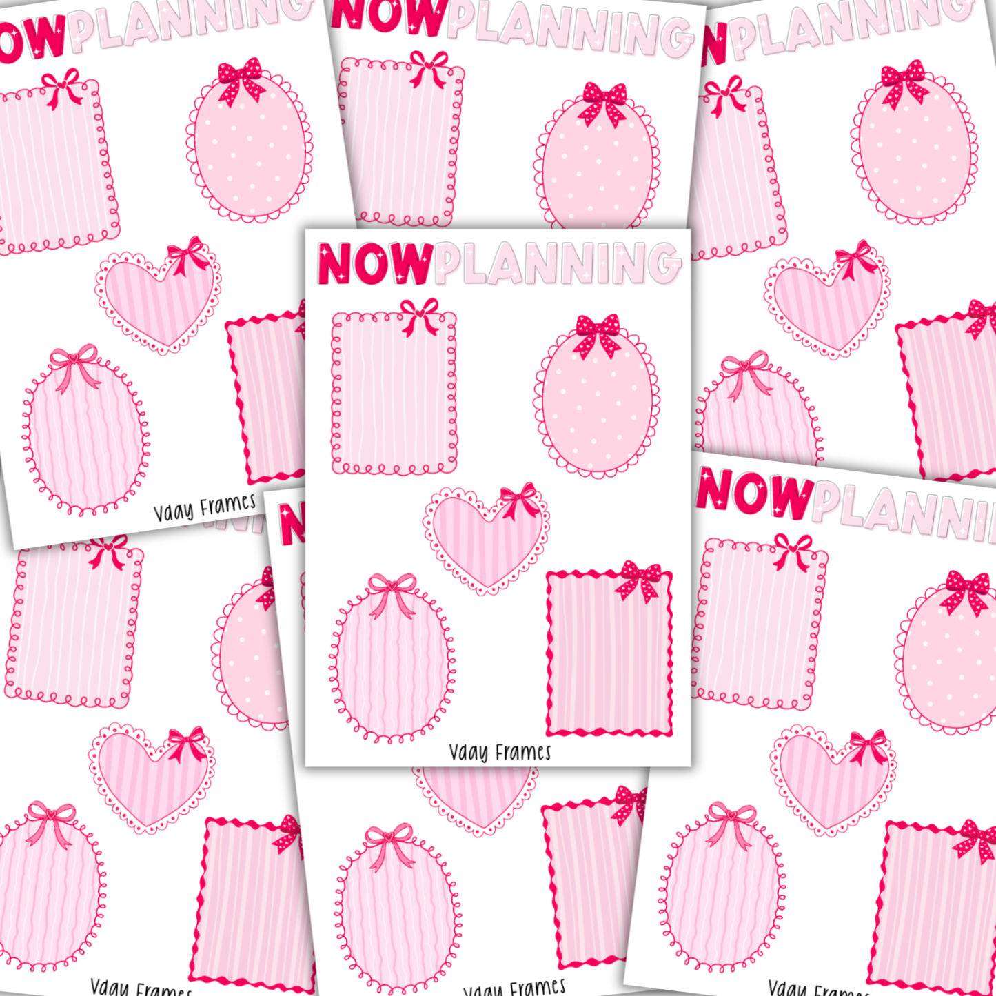 V-Day Frames Sticker Sheet | Valentine's Day Stickers |  Journal Stickers, Planner Stickers, Scrapbook Stickers