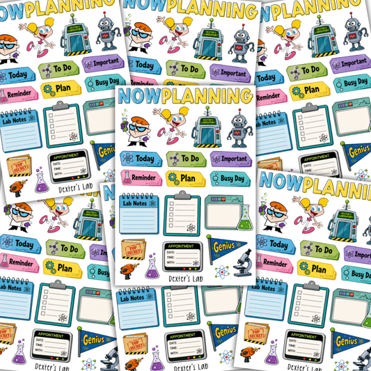 Dexter's Lab Sticker Sheet  |  Bullet Journal Stickers, Planner Stickers, Scrapbook Stickers