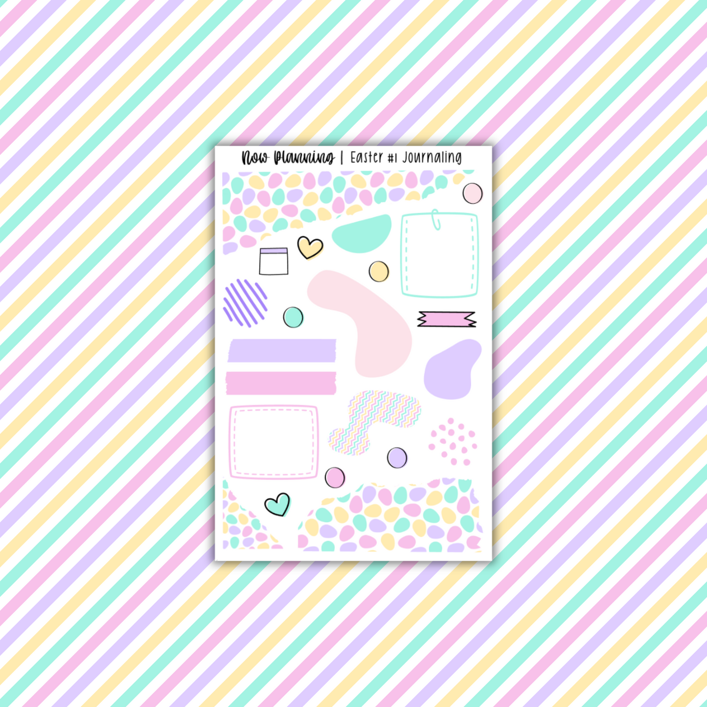 Easter Doodle & Journaling Sheets | Easter Stickers | Planner Stickers | Journaling Stickers