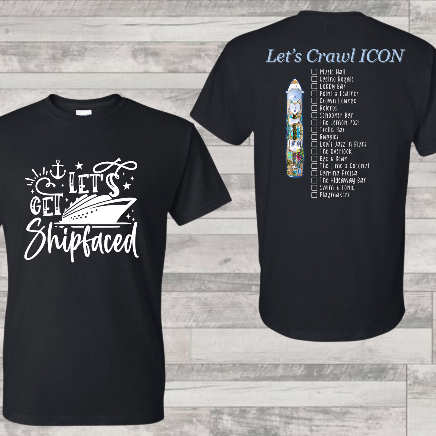 Icon Bar Crawl Shirt | Cruise Shirt | Vacation Shirt